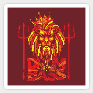 Fire Element Bass Lion Magnet